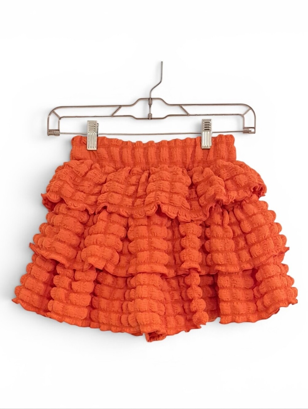 Erge NWT Orange Tiered Ruffle Skorts Girls Size Medium(Girls Size 10)